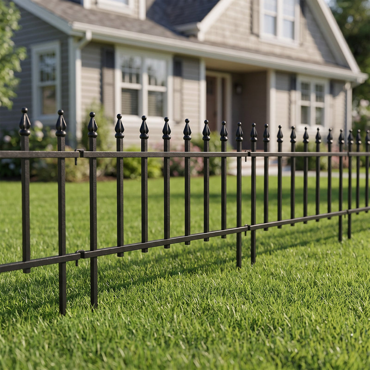 5-Pack Decorative Metal Garden Fence Panels