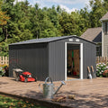 10 x 12 ft Metal Garden Storage Shed with Apex Roof