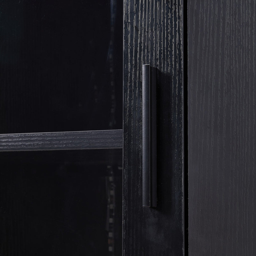 Industrial Tall Corner Bar Cabinet with Power Socket & LED Lighting