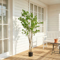 Artificial Enkianthus Tree Potted Plant Home Decoration