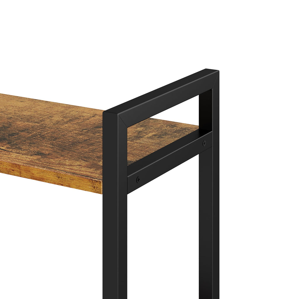 Industrial Open Bookshelf Display Rack for Living Room
