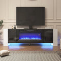 Recessed Electric Fireplace TV Stand with Remote Control
