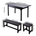 Extendable Wooden Dining Table and Chair Set