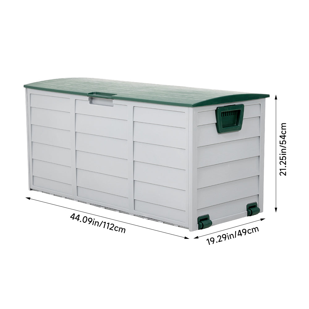 290L Outdoor Storage Deck Box with Wheels