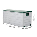 290L Outdoor Storage Deck Box with Wheels