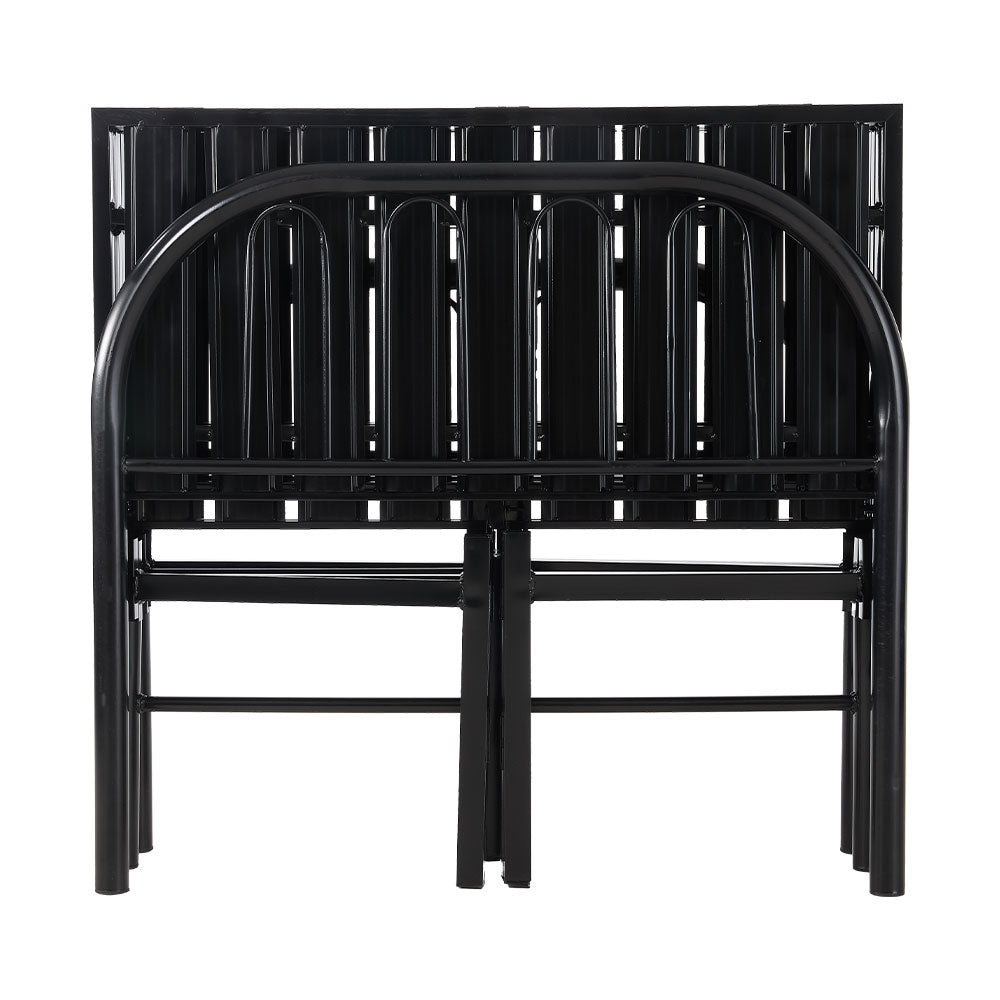 Metal Folding Bed Frame With Secure Buckle Design