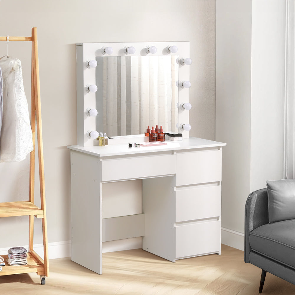 Hollywood Dressing Table with Large Lighted Mirror