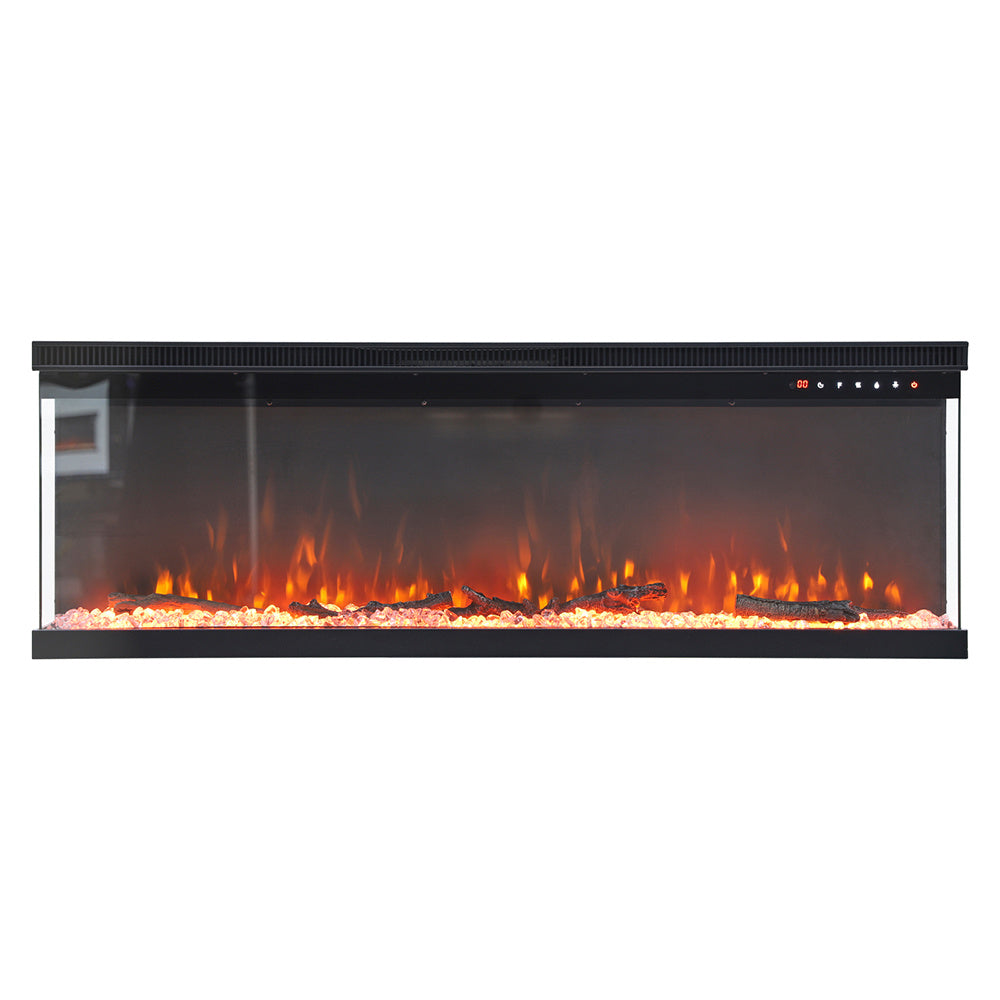 50inch Recessed and Freestanding Electric Fireplace with Remote Control
