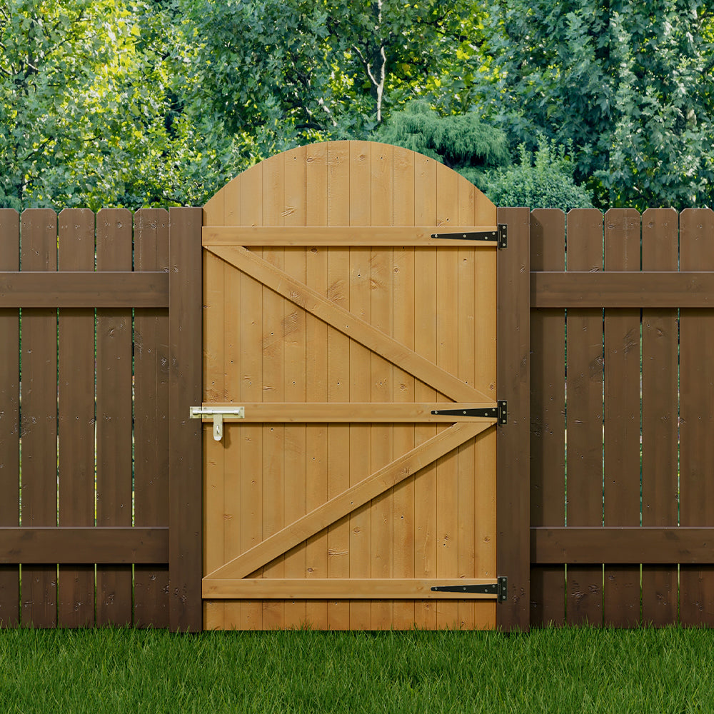Semi Braced Arch Top Wooden Garden Gate