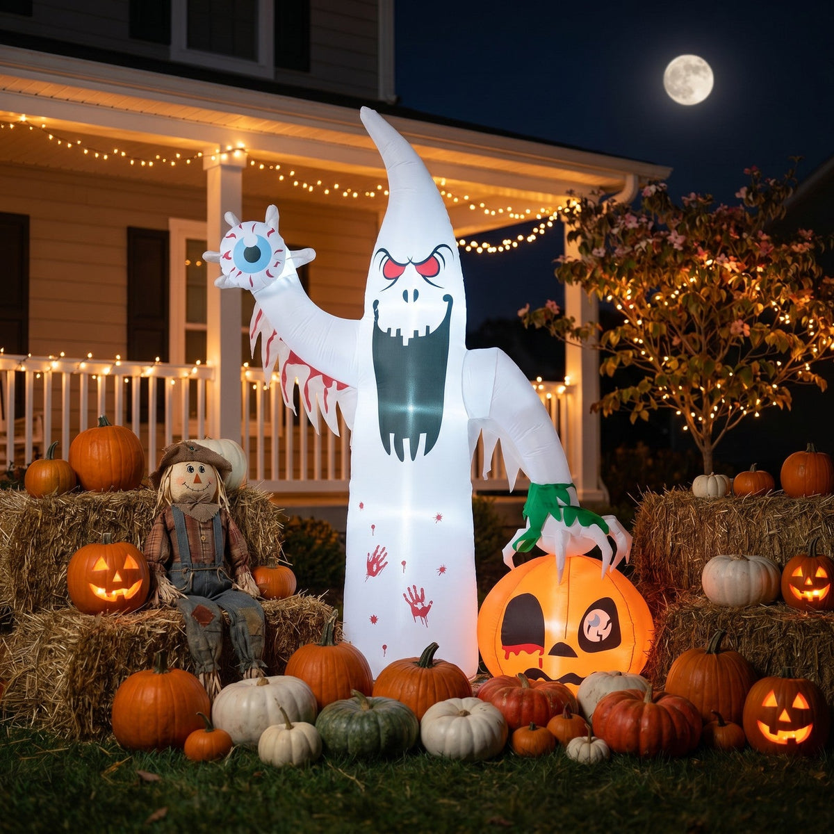 8FT Blow-Up Halloween Inflatable Decoration with Built-in LED Lights