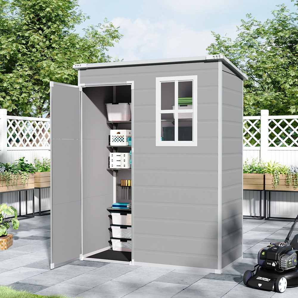 5X3FT Outdoor Plastic Garden Storage Shed