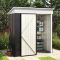 5 x 3 ft Metal Garden Storage Shed with Pent Roof & Shelves