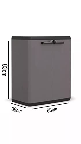 Keter Closet Low Plus, Grey, H x 83.0cm D x 39.0cm W x 68.0cm