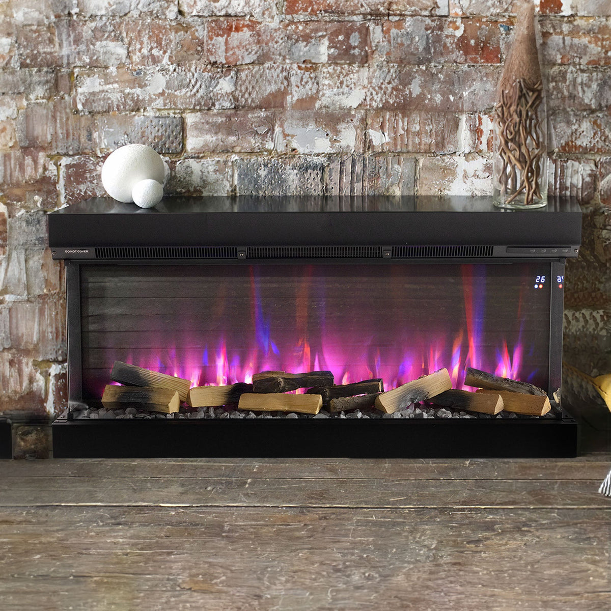 50 inch 3-Sided Smart Electric Fireplace