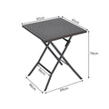 Square Rattan Folding Outdoor Bistro Table