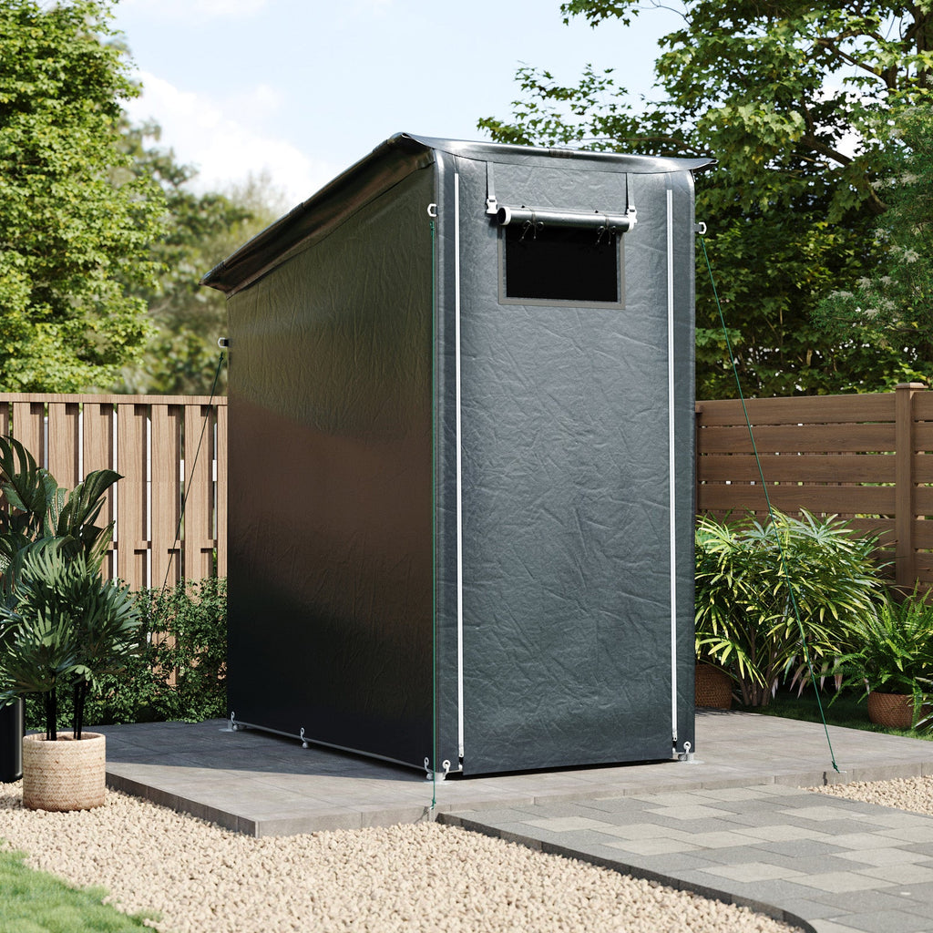 Garden Storage Shelter with Waterproof PE Cover & Roll-Up Zipped Door