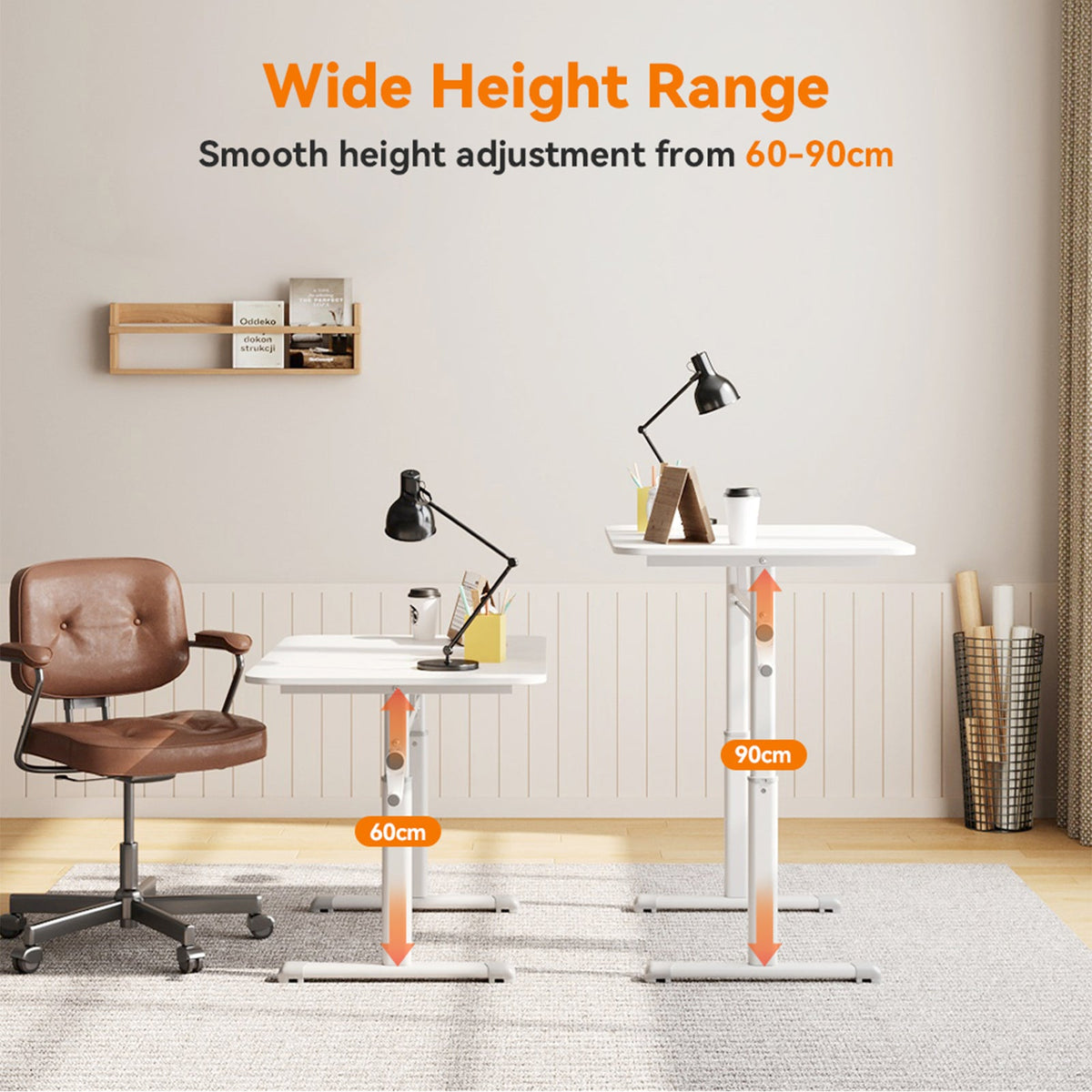 Adjustable Sit-Stand Desk for Home Office
