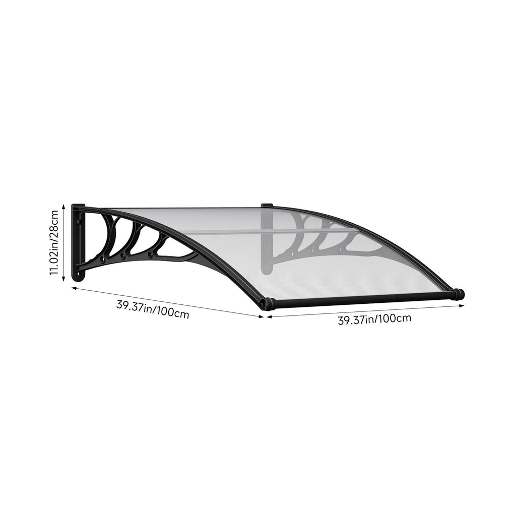 Outdoor Door Canopy Window Awning with Drainage Channel