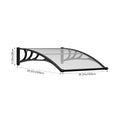 Transparent Outdoor Door Canopy Window Awning with Drainage Channel