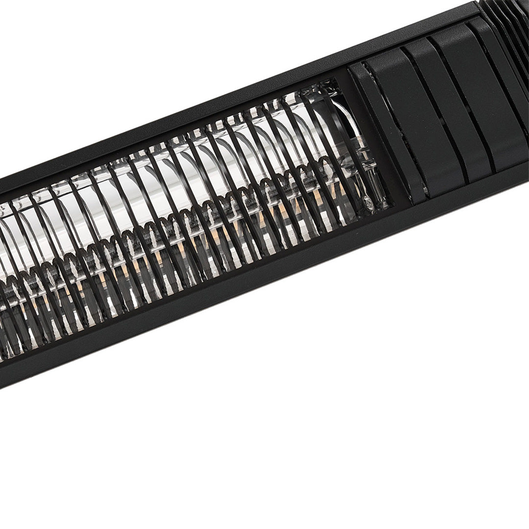 2000W Wall-Mounted Infrared Patio Heater with 9 Temperature Settings & 24H Timer