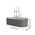 Outdoor Galvanized Steel Raised Garden Bed with Trellis