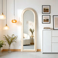 Double Arched Full-Length Mirror with Safety Film & Velvet-Wrapped MDF Frame