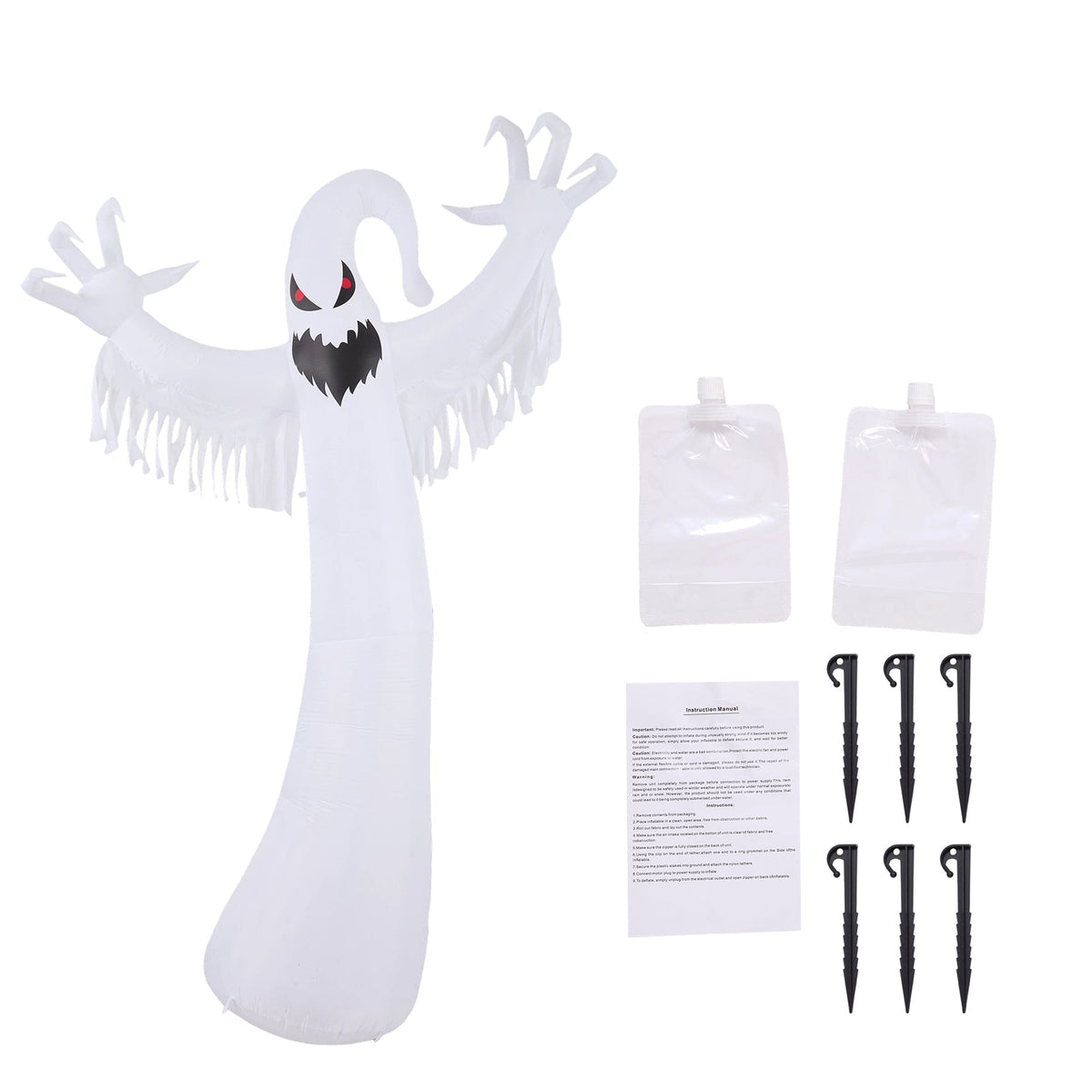 9 FT Halloween Inflatable Ghost Decoration with LED Lights