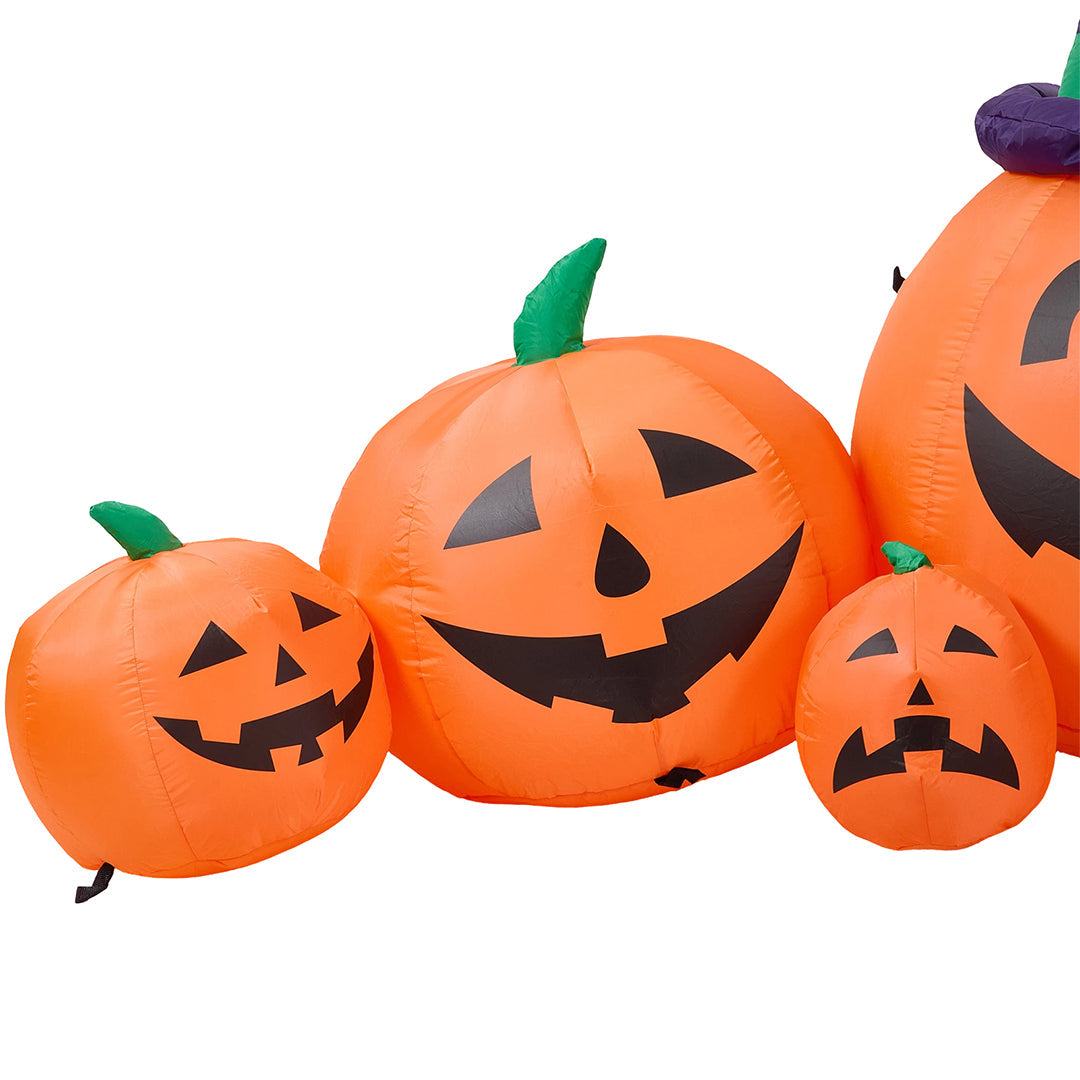 7 FT Halloween Inflatable Pumpkin Family Decoration with LED Lights