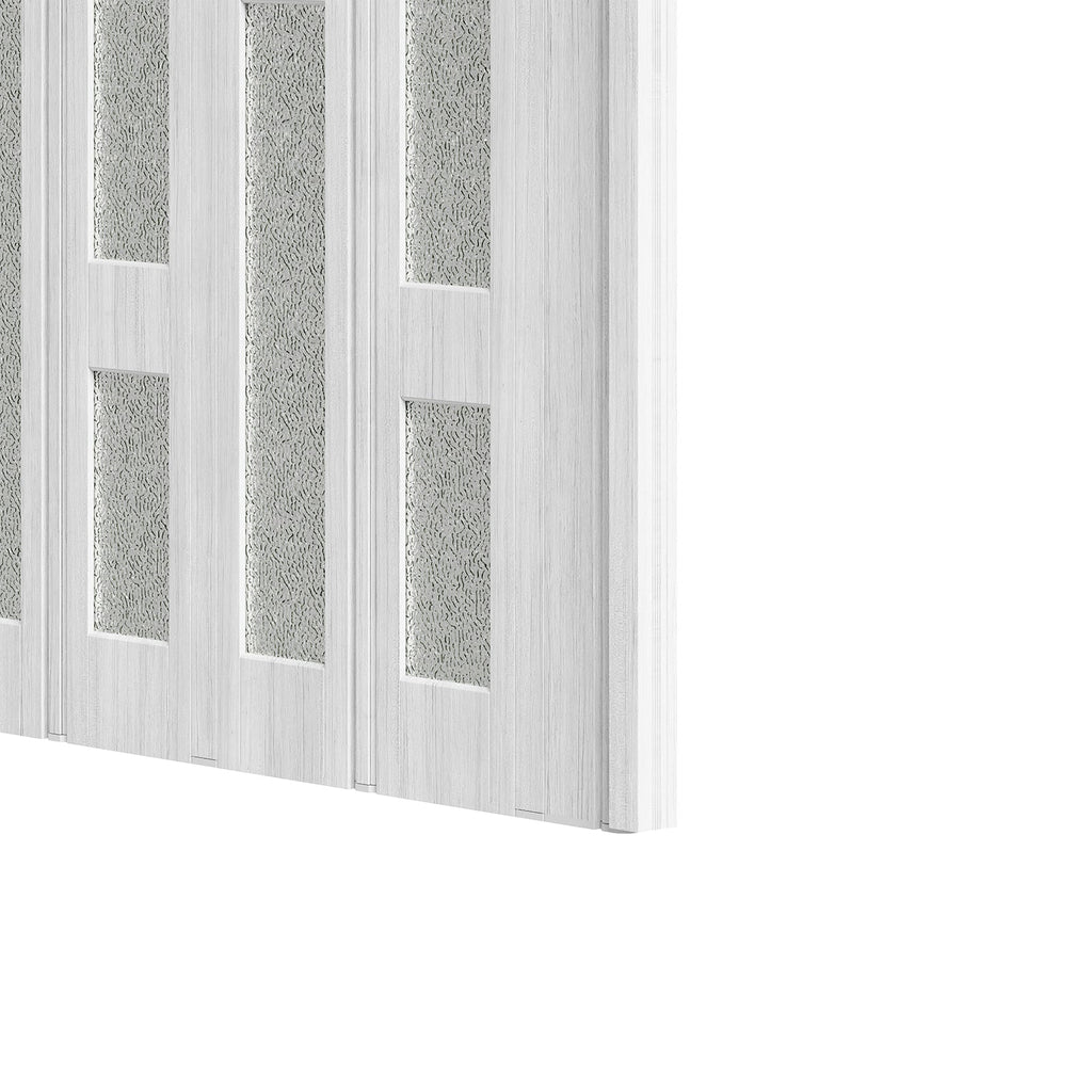 Irregular Frosted Window PVC Folding Door