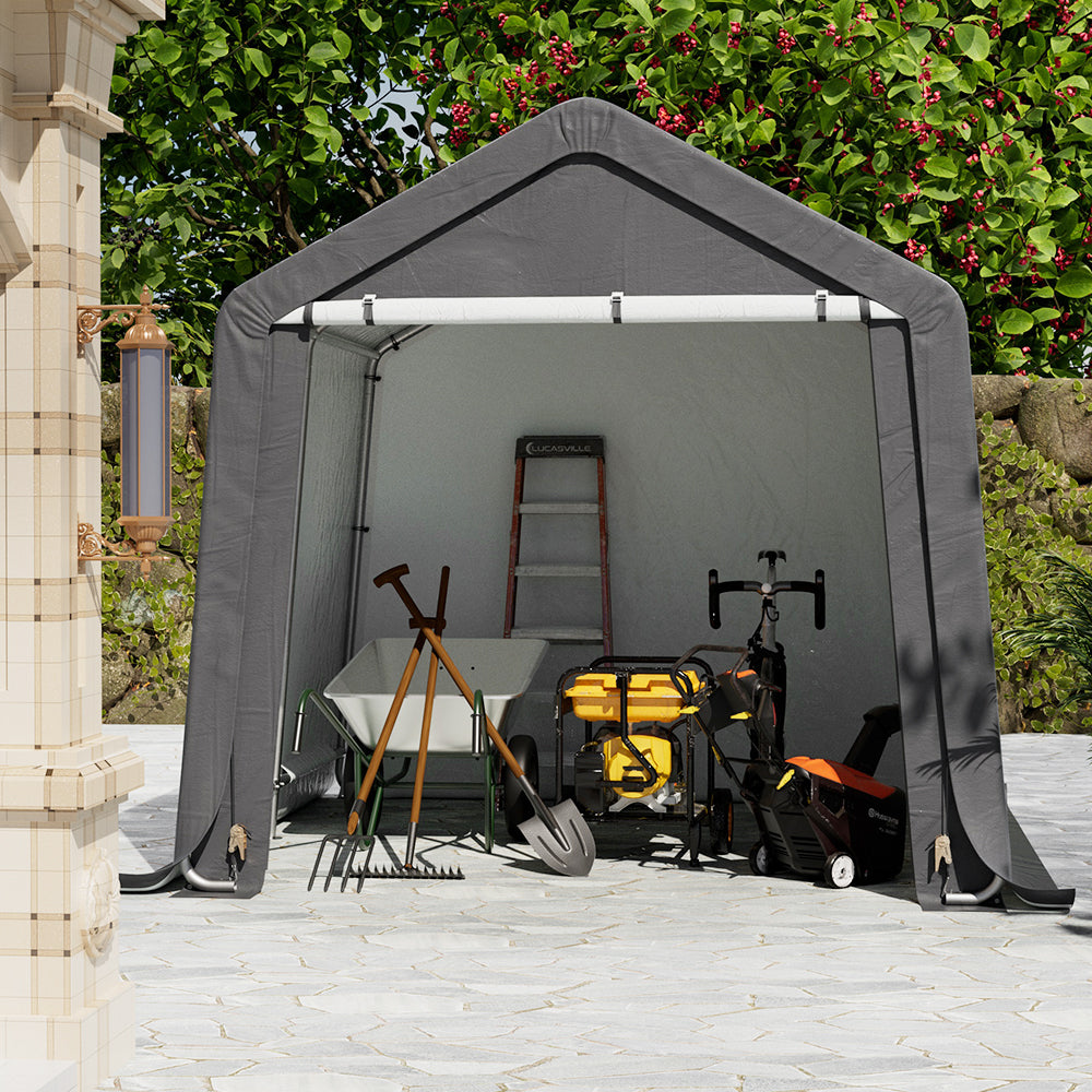 8 x 8 ft Garden Storage Shelter with Galvanised Steel Frame