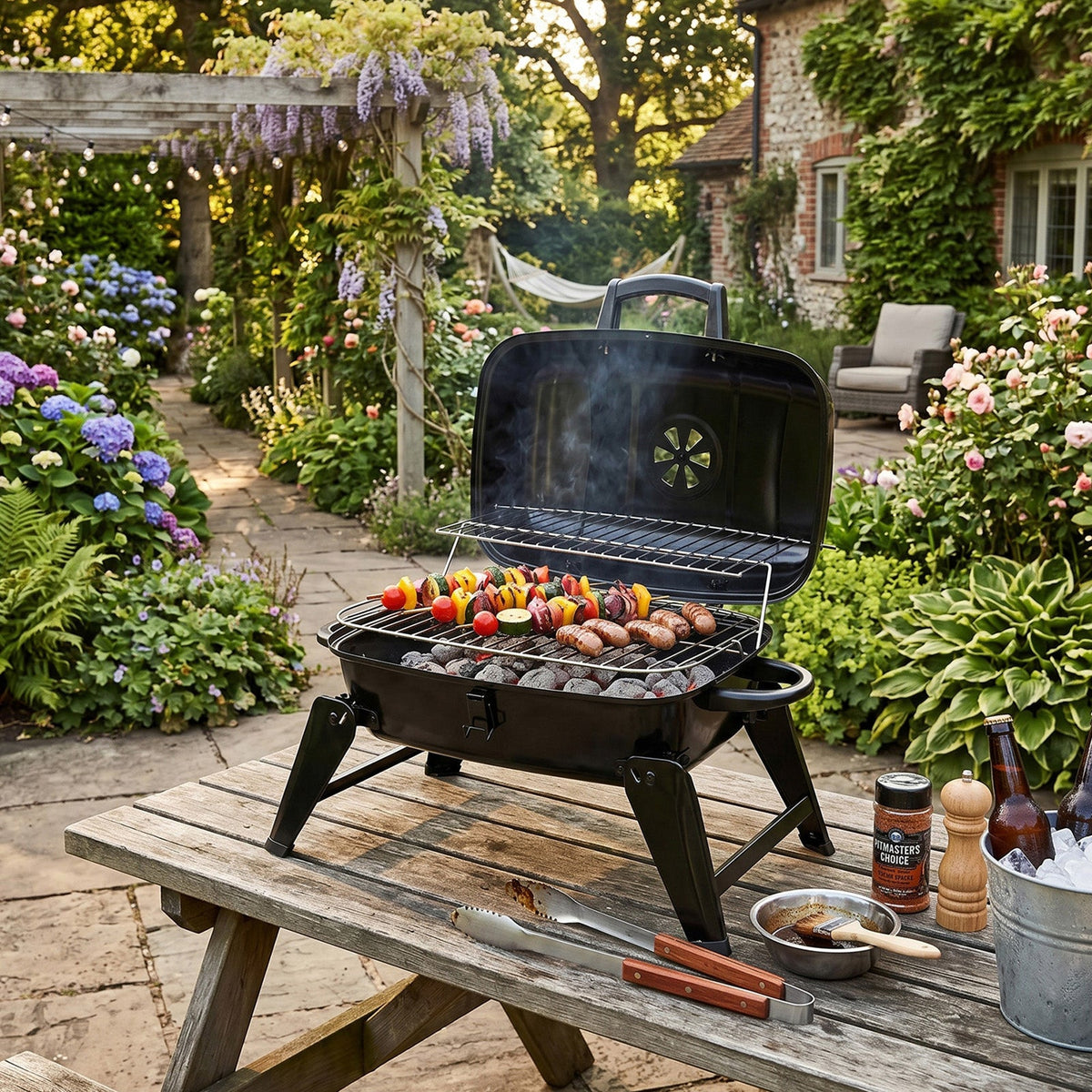 Portable Charcoal Grill BBQ for Outdoor Patio