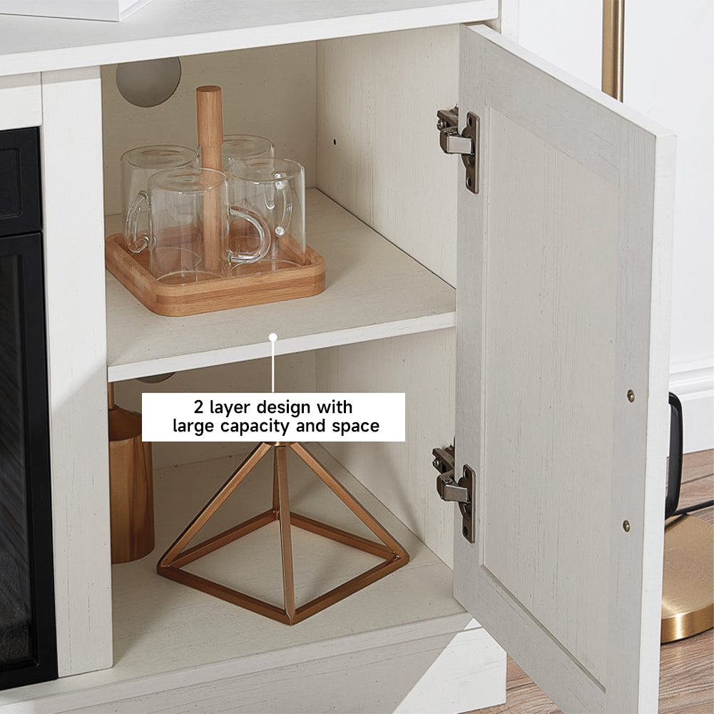 Insert Electric Fireplace TV Stand with Timer and Remote