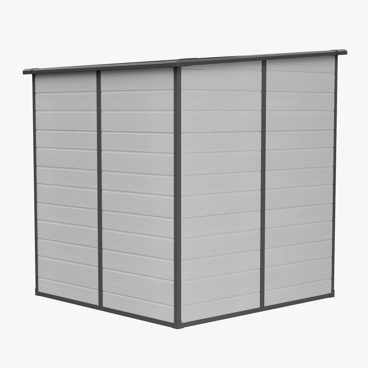 6 x 6 ft Plastic Garden Storage Shed with Pent Roof & Padlockable Doors