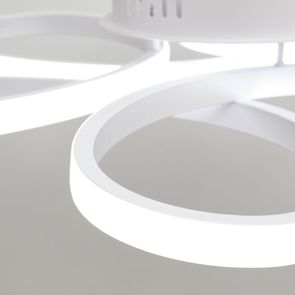 Modern Acrylic Petal LED Semi Ceiling Light