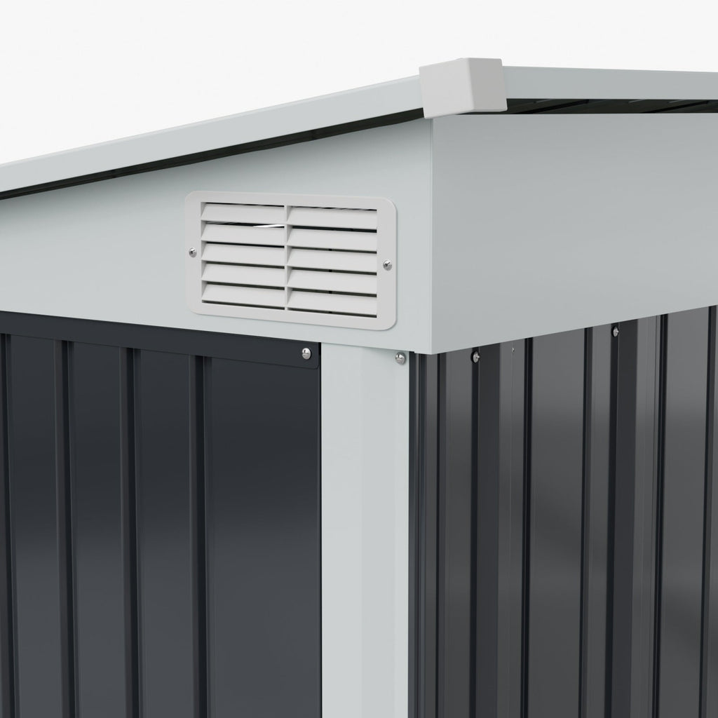 9 x 4 ft Metal Garden Storage Shed with Pent Roof