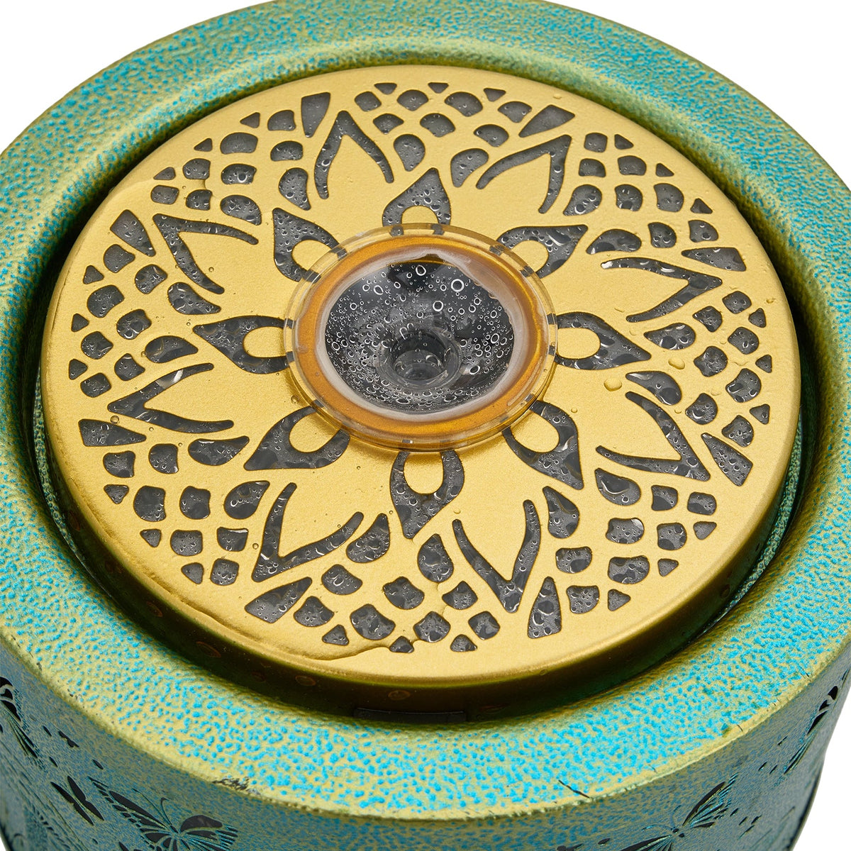 Creative Metal Tabletop Fountain with Light & Enchanted Forest Butterfly Design