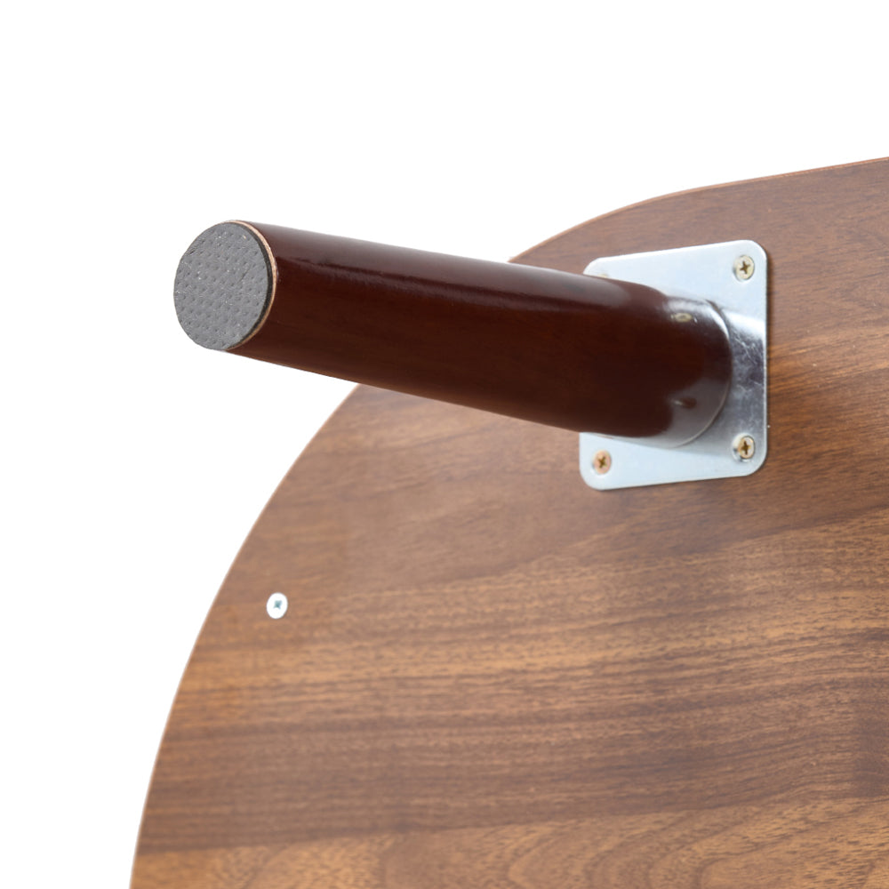 Wooden Oval Lift-Top Coffee Table with Hidden Compartment