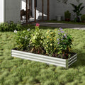 Outdoor Rectangular Metal Raised Garden Bed