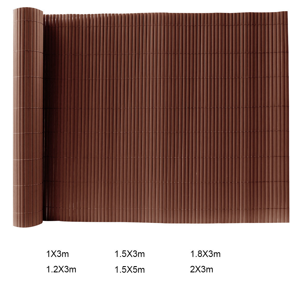 Brown Privacy Fence PVC Bamboo Outdoor Garden Balcony Screen