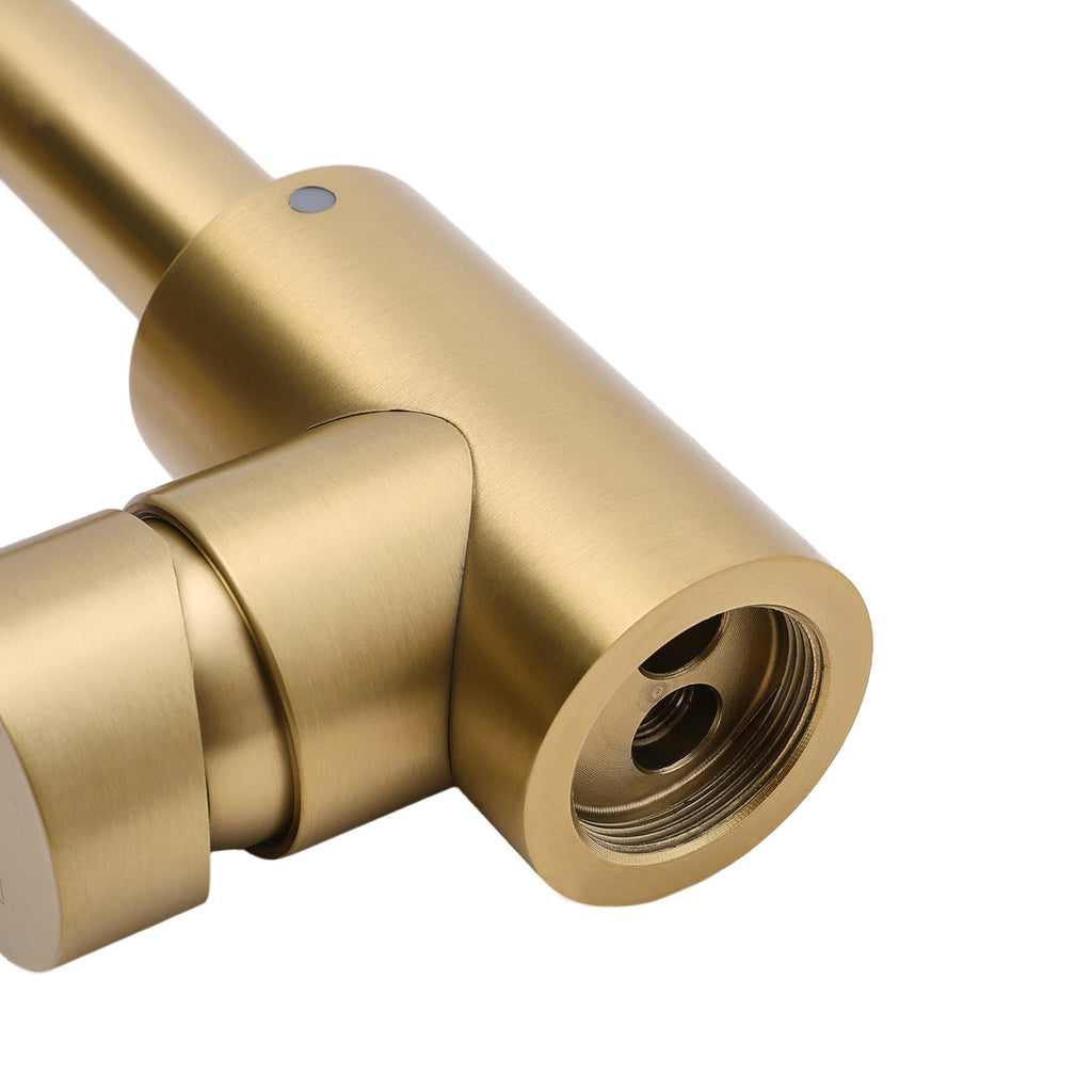 Gold Arc Single-Handle Faucet with Swivel Spout