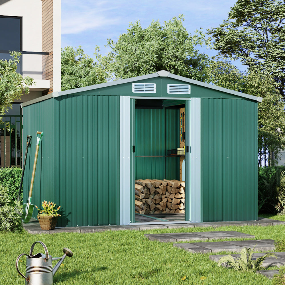 Steel Garden Storage Shed with Apex Roof
