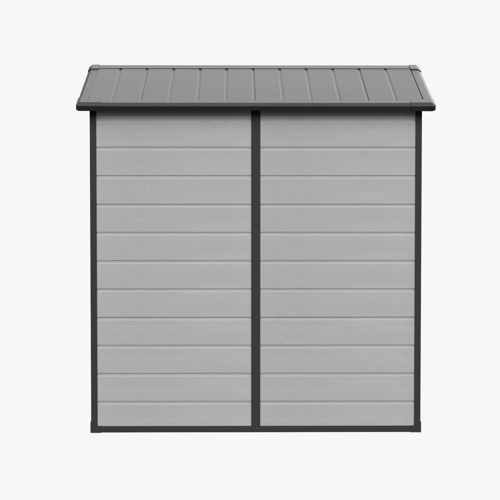 4 x 6 ft Plastic Garden Storage Shed with Apex Roof & Lockable Door