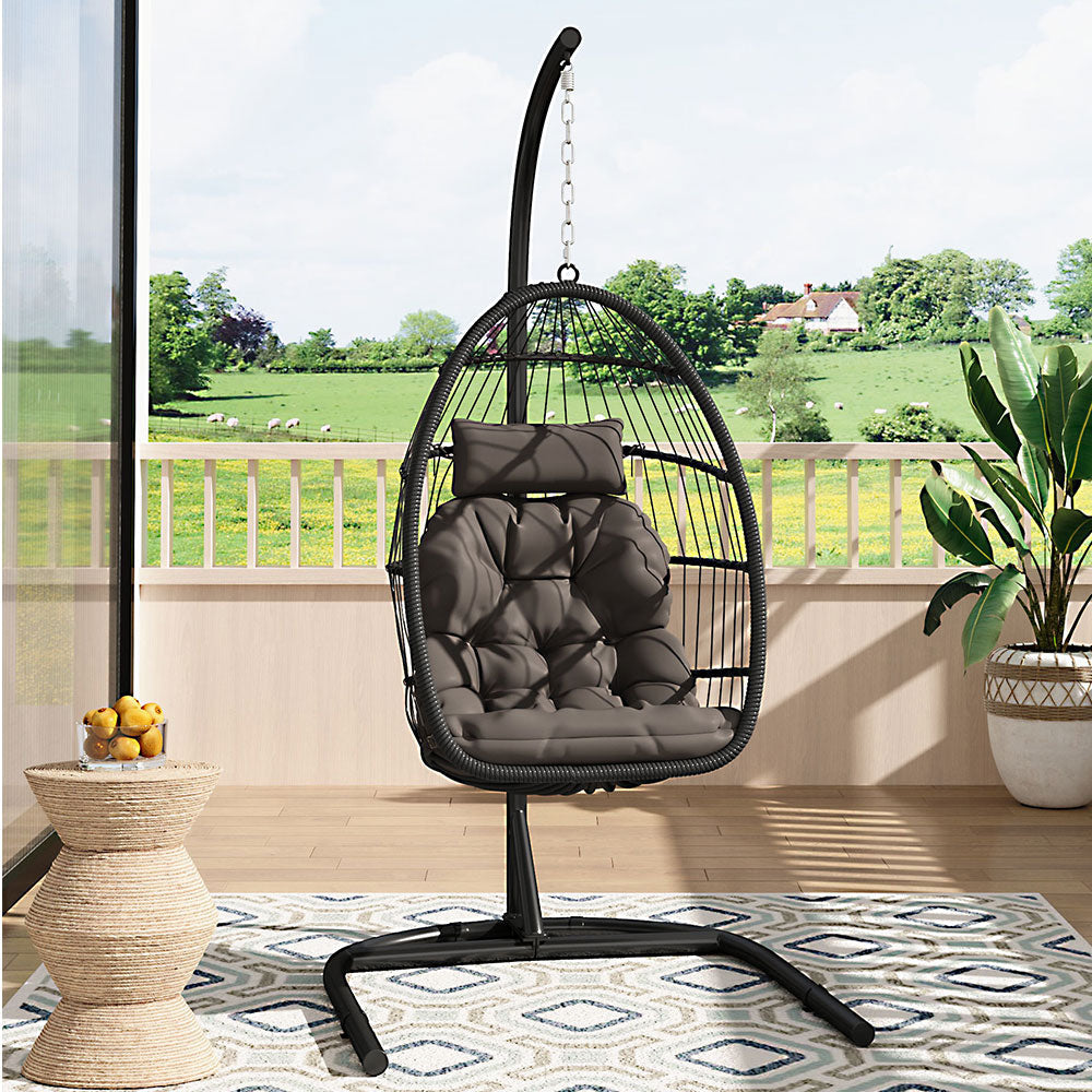 Outdoor Hanging Egg-Shaped Chair
