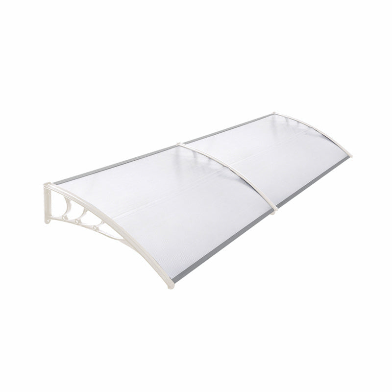 White Outdoor Curved Shielded Rain Shelter