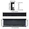 Recessed and Freestanding Electric Fireplace with Remote Control