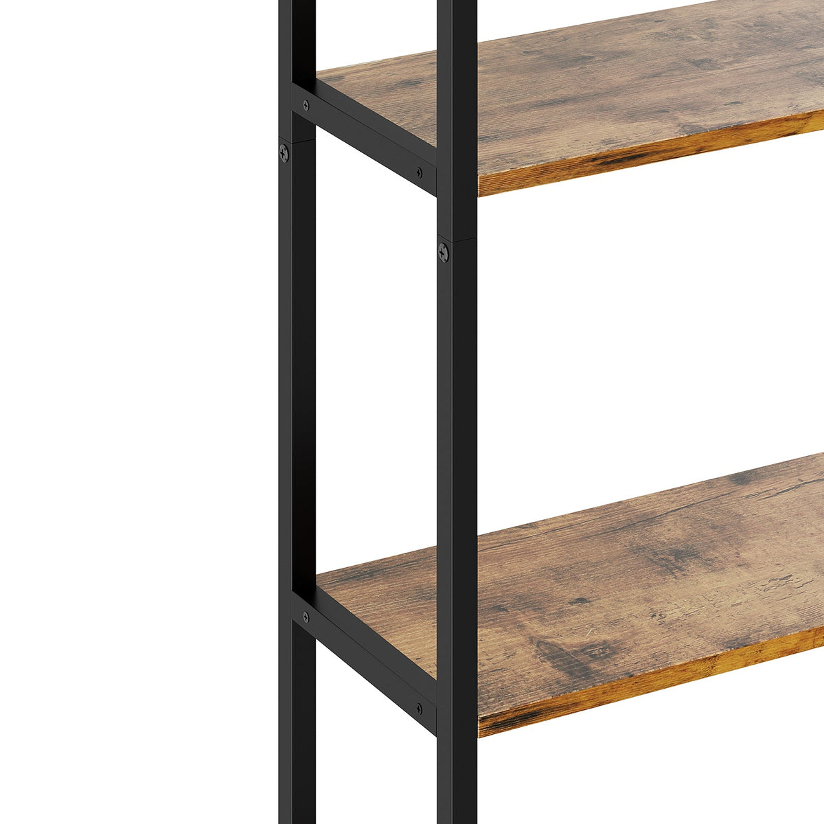 Industrial Open Bookshelf Display Rack for Living Room