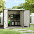 4.6 x 2.9 ft Metal Garden Storage Shed with Pent Roof & Lockable Doors