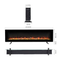 40/50/60 Inch Wall Mount Electric Multicolored Fire Fireplace