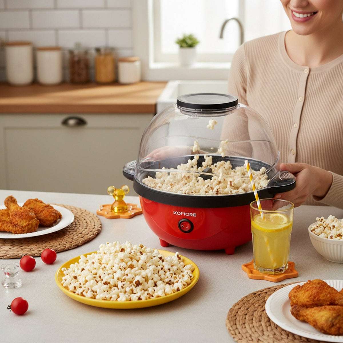 650W Electric Popcorn Maker Machine