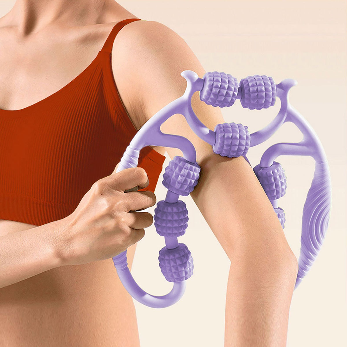 360-Degree Leg Muscle Roller Massager with 9 Wheels